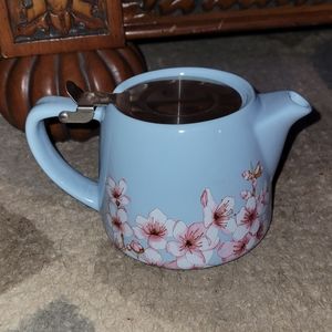 Alfred Ceramic & Stainless Steel Teapot Cherry Blossoms 20oz